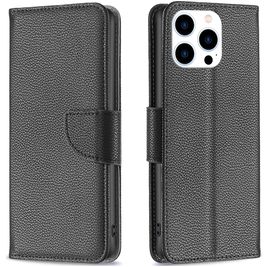 Mobigear Excellent Housse iPhone 16 Pro Max Etui Porte-Monnaie - Noir