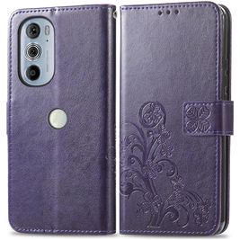 Mobigear Clover Housse Motorola Edge 30 Pro Etui Porte-Monnaie - Violet