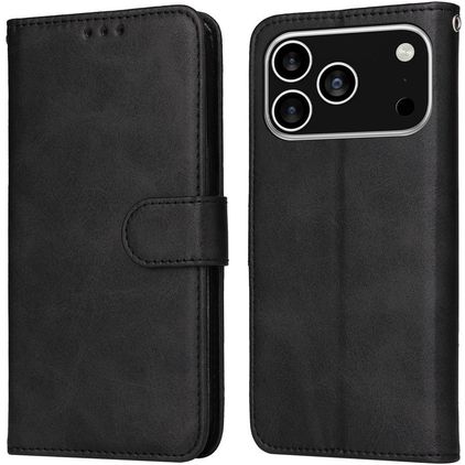 Mobigear Wallet Housse iPhone 17 Pro Etui Porte-Monnaie - Noir
