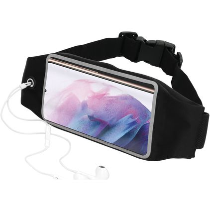 Mobiparts Comfort Fit Belt Brassard Téléphone Samsung Galaxy S21 Plus Ceinture Coque de Sport en Neoprène - Noir