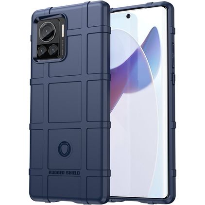 Mobigear Rugged Shield Motorola Edge 30 Ultra TPU souple Coque arrière Antichoc - Bleu