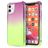 Mobigear Gradient Coque iPhone 12 Pro Max Coque arrière Rigide Anti-Chocs - Vert / Violet