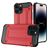 Mobigear Outdoor Coque iPhone 14 Pro Max Coque arrière Rigide Anti-Chocs - Rouge