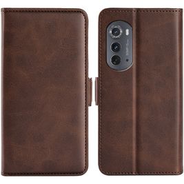 Mobigear Slim Magnet Housse Motorola Edge (2022) Etui Porte-Monnaie - Marron