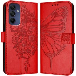 Mobigear Butterfly Housse Samsung Galaxy A16 Etui Porte-Monnaie - Rouge