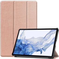 Mobigear Tri-Fold Coque Samsung Galaxy Tab S9 Etui - Rose doré