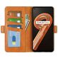 Mobigear Slim Magnet Housse OPPO A96 Etui Porte-Monnaie - Cognac