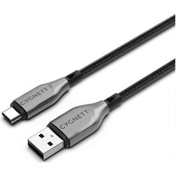 Cygnett Armoured - Câble USB-A vers USB-C 1 mètre - Noir