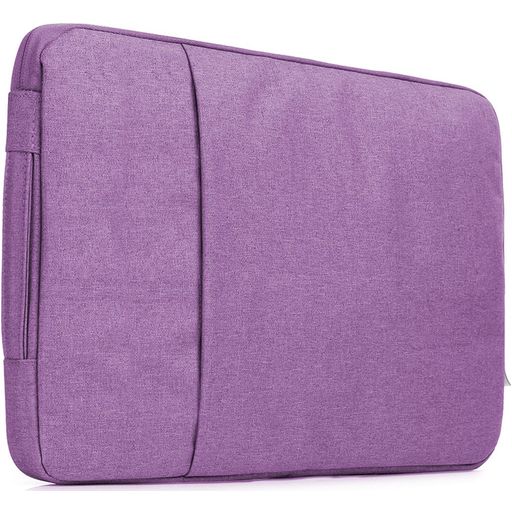 Mobigear Denim Zipper Pochette Ordinateur portable 15 - 16 Pouces Housse ordinateur - Violet