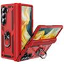 Mobigear Armor Ring Coque Samsung Galaxy Z Fold 6 Coque arrière Rigide Anti-Chocs avec Anneau-Support - Rouge