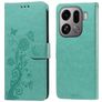Mobigear Flowers Housse OPPO Find X9 Pro Etui Porte-Monnaie - Vert