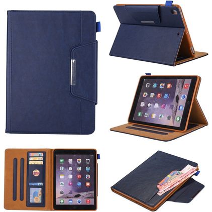 Mobigear Luxury Coque iPad 8 (2020) Etui + Porte-crayon - Bleu