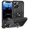 Mobigear Armor Ring Coque iPhone 16 Pro Max Coque arrière Rigide Anti-Chocs avec Anneau-Support - Noir