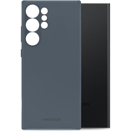 Mobilize Rubber Gelly Samsung Galaxy S24 Ultra TPU souple Coque arrière - Matt Blue