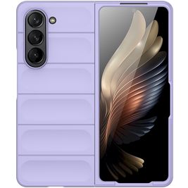 Mobigear Bumpy Coque Samsung Galaxy Z Fold 5 Coque arrière en TPU Souple - Violet