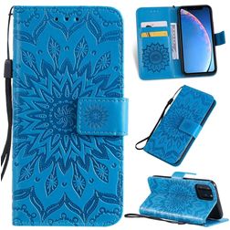 Mobigear Sunflower iPhone 11 Pro Étui Portefeuille - Bleu