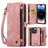 Caseme 008 Housse iPhone 14 Pro Etui avec Coque Détachable Porte-Monnaie - Rose