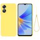 Mobigear Rubber Touch Coque OPPO A17 Coque arrière en Silicone - Jaune