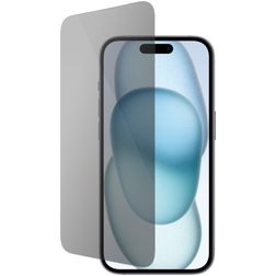 Mobiparts iPhone 15 Verre trempé Protection d'écran Confidentialité - Compatible Coque