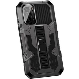 Mobigear Armor Stand Coque Xiaomi Mi 11i Coque arrière Rigide Anti-Chocs avec Support Amovible - Noir