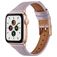 Mobigear Napoli Bracelet Cuir Apple Watch Fermeture boucle ardillon - 49/46/45/44 mm - Violet
