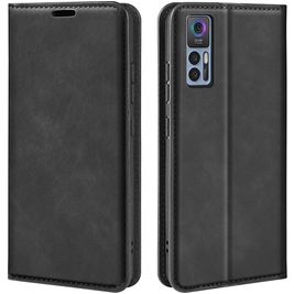 Mobigear Retro Slim Housse TCL 30 Etui Porte-Monnaie - Noir