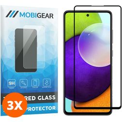 Mobigear Premium Samsung Galaxy A52s 5G Verre trempé Protection d'écran - Compatible Coque - Noir (Lot de 3)
