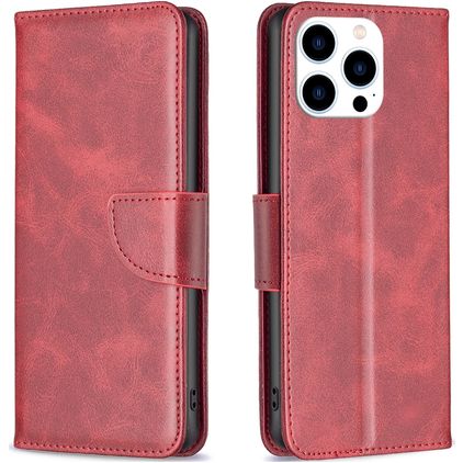 Mobigear Excellent Housse iPhone 15 Pro Etui Porte-Monnaie - Rouge