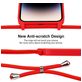 Mobigear Lanyard iPhone 15 Pro Coque avec cordon en Silicone - Rouge