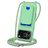 Mobigear Lanyard Card iPhone 17 Pro Coque avec cordon en Silicone et Porte-Cartes - Vert