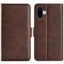 Mobigear Slim Magnet Housse iPhone 16 Etui Porte-Monnaie - Marron