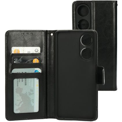 Mobiparts Classic Wallet Housse OPPO A98 Etui Porte-Monnaie - Noir
