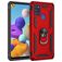 Mobigear Armor Ring Coque Samsung Galaxy A21s Coque arrière Rigide Anti-Chocs avec Anneau-Support - Rouge