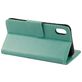 Mobigear Flowers Housse iPhone XR Etui Porte-Monnaie - Turquoise