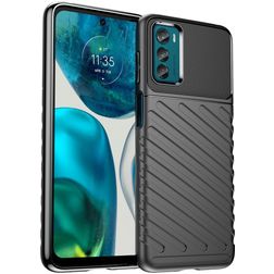Mobigear Groove Coque Motorola Moto G42 Coque arrière en TPU Souple - Noir