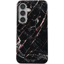 Burga Tough Samsung Galaxy S24 Plastique rigide Coque arrière Antichoc - Rose Gold Marble