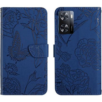 Mobigear Butterfly Housse Realme Narzo 50 5G Etui Porte-Monnaie - Bleu