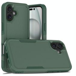 Mobigear Heavy Armor Coque iPhone 16 Plus Coque arrière Rigide Anti-Chocs - Vert
