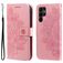 Mobigear Flowers Housse Samsung Galaxy S23 Ultra Etui Porte-Monnaie - Magenta