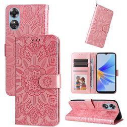 Mobigear Sunflower Housse OPPO A17 Etui Porte-Monnaie - Magenta