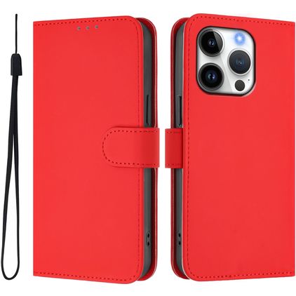 Mobigear Urban Wallet Housse iPhone 16 Pro Etui Porte-Monnaie - Rouge