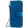Mobigear Sunflower Housse Motorola Moto G8 Plus Etui Porte-Monnaie - Bleu