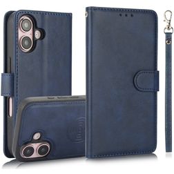 Mobigear Wallet iPhone 16 Coque Étui 2en1 avec coque amovible Portefeuille - Bleu