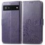 Mobigear Clover Housse Google Pixel 6a Etui Porte-Monnaie - Violet