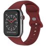 Mobigear Sport Dual Bracelet Silicone Apple Watch Fermeture à clou et passant - 42/41/40/38 mm - Bordeaux