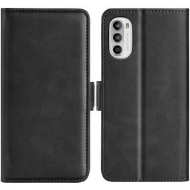 Mobigear Slim Magnet Housse Motorola Moto G82 Etui Porte-Monnaie - Noir