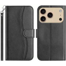 Mobigear S Line Housse iPhone 17 Pro Etui Porte-Monnaie - Noir