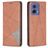 Mobigear Rhombus Slim Housse Motorola Moto G85 Etui - Marron