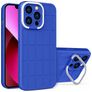 Mobigear Cube iPhone 14 Plus Plastique rigide Coque arrière avec béquille - Bleu