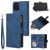 Mobigear Zipper Housse iPhone 12 Etui Porte-Monnaie - Bleu